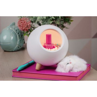 Беспроводная лампа-колонка Right Meow, белая-11