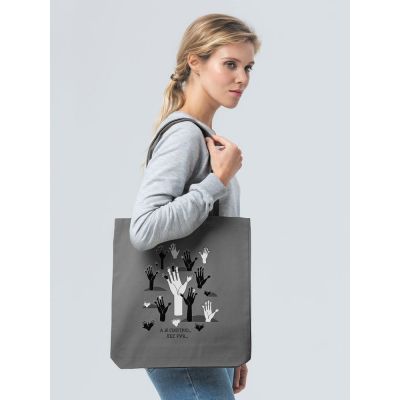 Холщовая сумка «Лес рук», серая-3