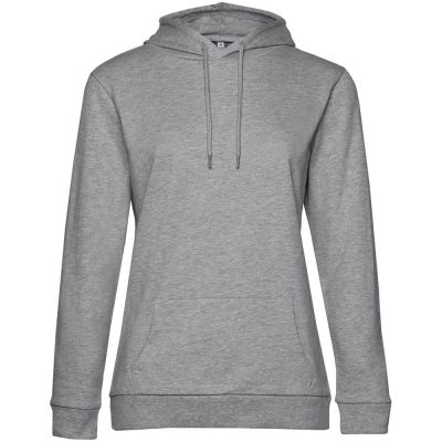 Толстовка с капюшоном женская Hoodie, серый меланж-0