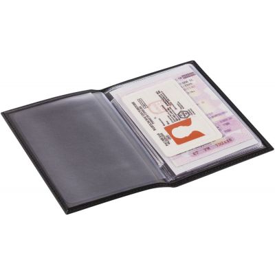 Обложка для автодокументов Twill, черная-2