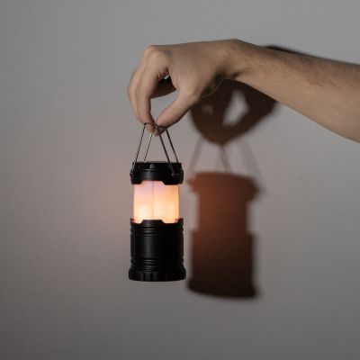 Кемпинговый фонарь с имитацией пламени Lindau Flame, черный-4