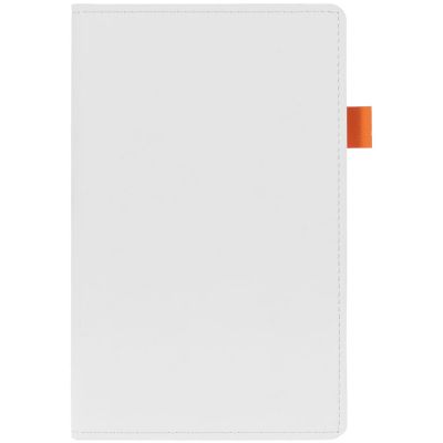 Ежедневник White Shall, недатированный, белый с оранжевым-0