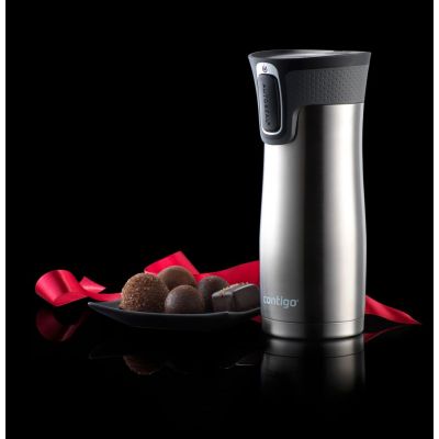 Термостакан Contigo West Loop, вакуумный, стальной цвет-4