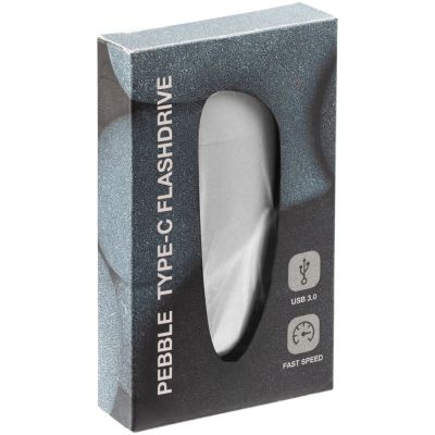 Флешка Pebble Type-C, USB 3.0, светло-серая, 16 Гб-4