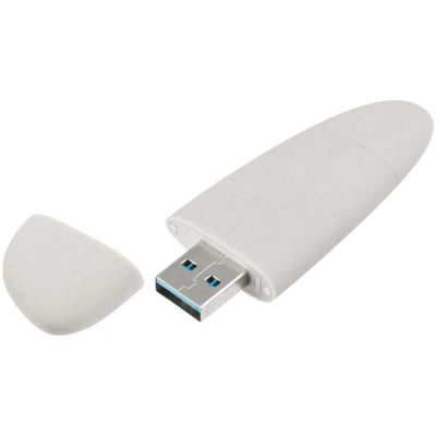 Флешка Pebble Type-C, USB 3.0, светло-серая, 16 Гб-1