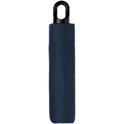 Зонт складной Clevis с ручкой-карабином, темно-синий-2