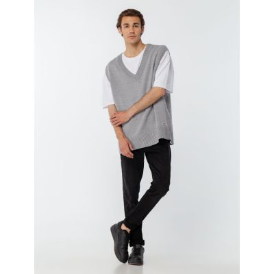 Жилет оверсайз унисекс Tad, светло-серый-6