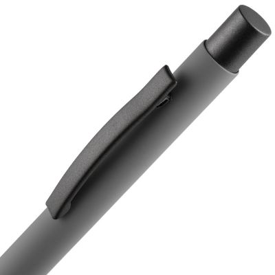 Ручка шариковая Atento Soft Touch, серая-3