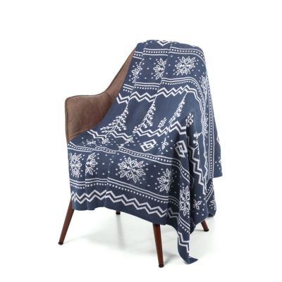 Плед Elnik, серый с молочно-белым-0