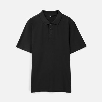 Рубашка поло унисекс Tervise, черная-0