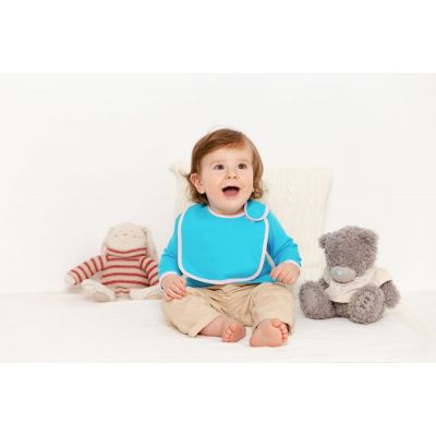 Футболка детская с длинным рукавом Baby Prime, бирюзовая с розовым-2