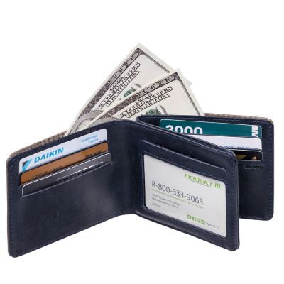 Портмоне inCase, серое с синим-3