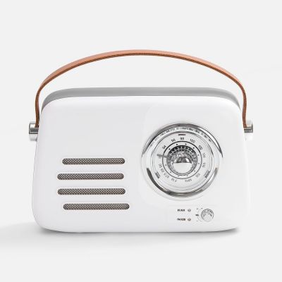 Bluetooth-колонка с радио Retronica, белая-2