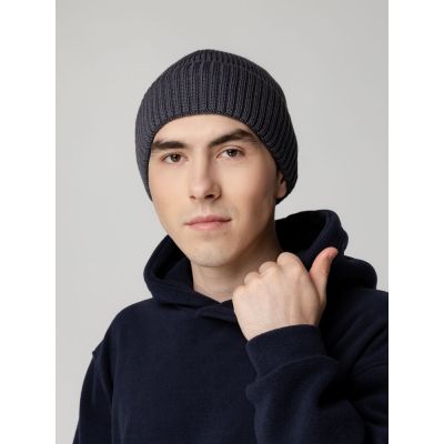 Шапка Hinge, темно-серая (графит)-3