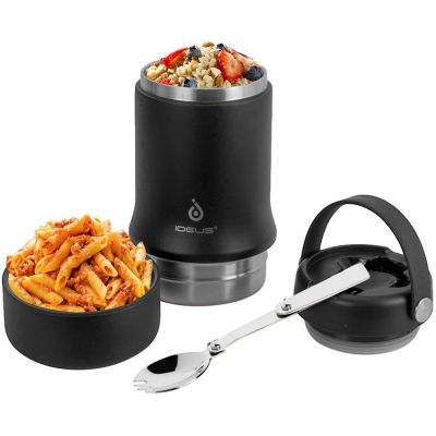 Термос для еды Tabenodo, черный-11