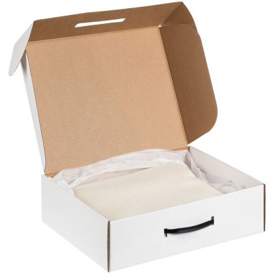 Коробка самосборная Light Case, белая, с черной ручкой-2