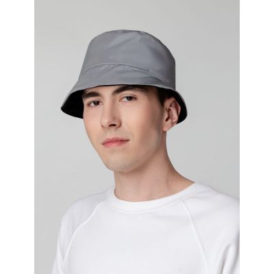 Панама Manifest из светоотражающей ткани, серая-8