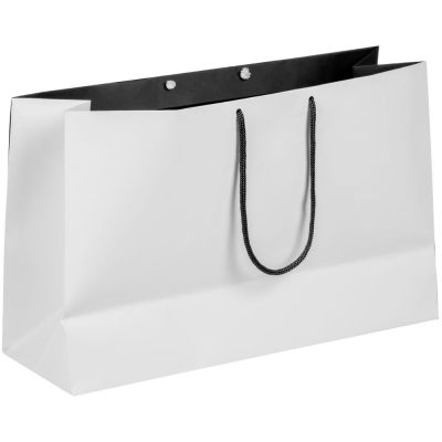 Пакет бумажный Bicolor, белый с черным-1