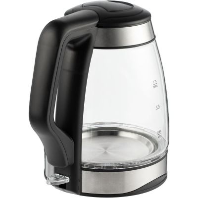 Электрический чайник Lumimore, стеклянный, серебристо-черный-1