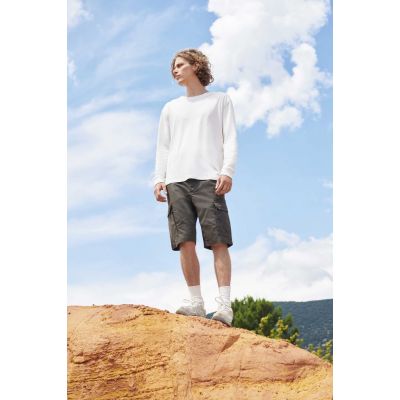 Футболка унисекс с длинным рукавом Pioneer LSL, темно-зеленая-3