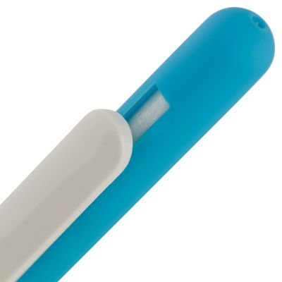 Ручка шариковая Swiper Soft Touch, голубая с белым-3