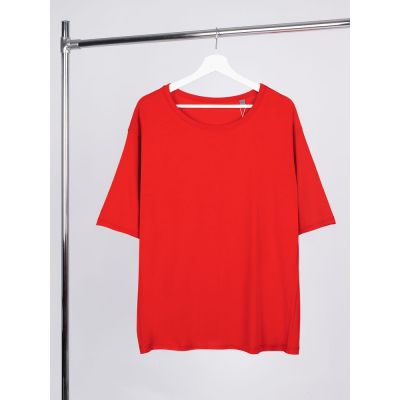 Футболка оверсайз унисекс Vozduh, красная-0