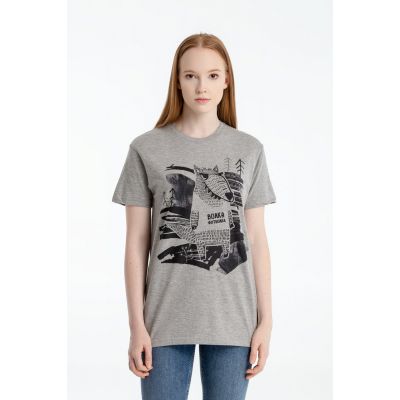 Футболка женская «Волка футболка», серый меланж-0