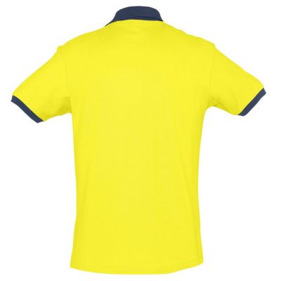Рубашка поло Prince 190, желтая с темно-синим-1