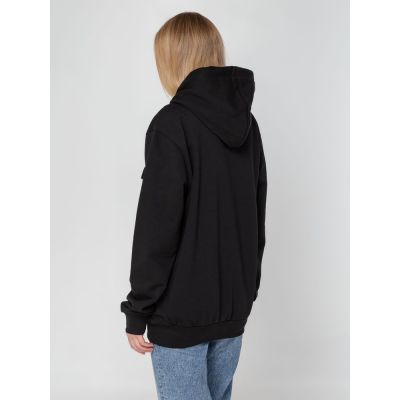 Худи унисекс с карманом на груди Chest Pocket, черное-6