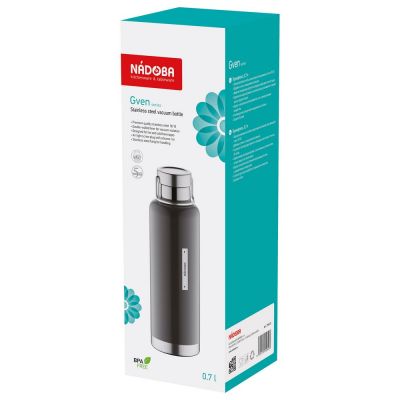 Термобутылка Gven, темно-серая-1