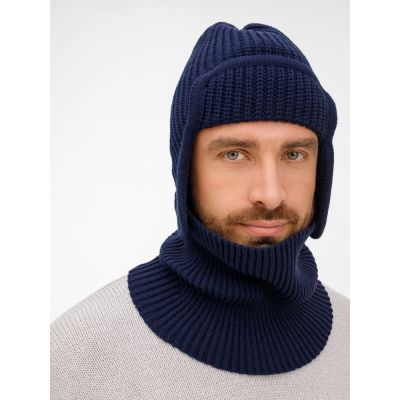 Шапка-ушанка Catch Match, темно-синяя-5