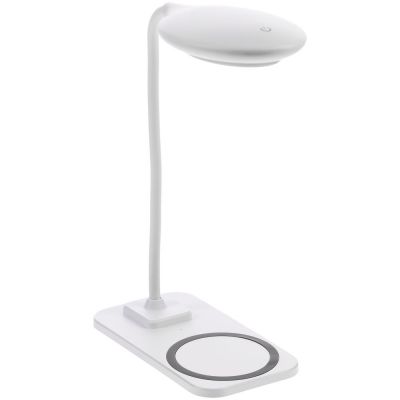 Настольная лампа с беспроводной зарядкой Modicum, белая-1