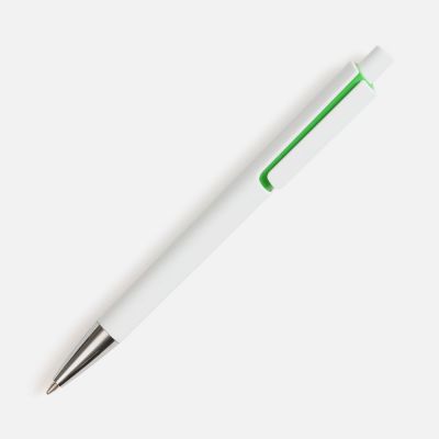 Ручка шариковая Dominanta, белая с зеленым-2