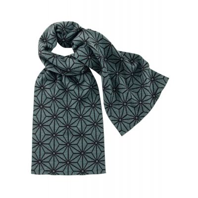 Шарф Asanoha, темно-серый/голубой-1