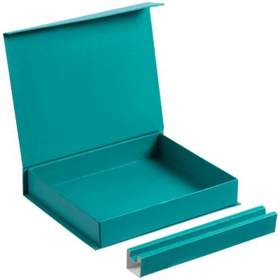 Коробка Duo под ежедневник и ручку, бирюзовая-2