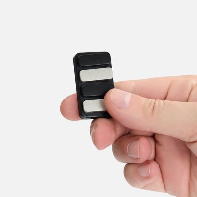 Антистресс-кликер Clacky, черный с серебристым-3