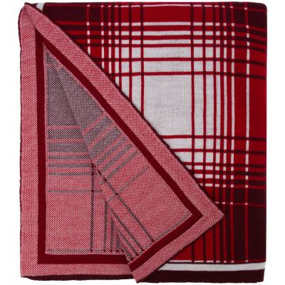 Плед Duotone, красный с белым-0