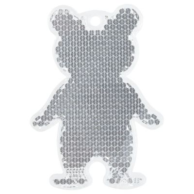 Пешеходный светоотражатель «Мишка», белый-0