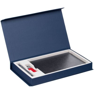 Коробка Horizon Magnet ver.2 под ежедневник, флешку и ручку, темно-синяя-1