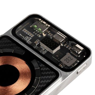 Магнитный беспроводной аккумулятор Cooper Prime 10000 мАч, серебристый-3