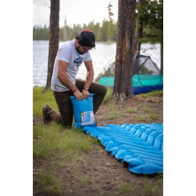 Надувной коврик Static V Double, синий-4