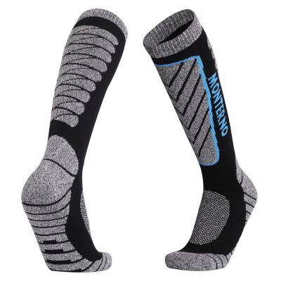 Термоноски мужские высокие Monterno Sport, черные с серым-0