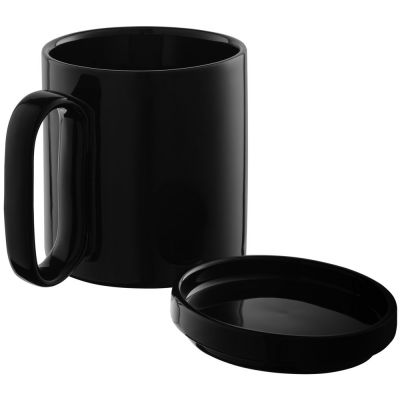Кружка с подогревом и беспроводной зарядкой dualBase, черная-5