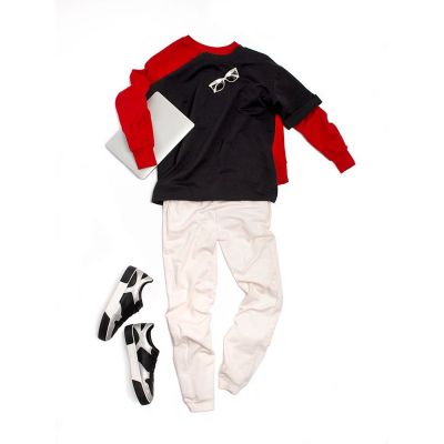 Футболка оверсайз унисекс Kosmos 2.0, светло-серая-7