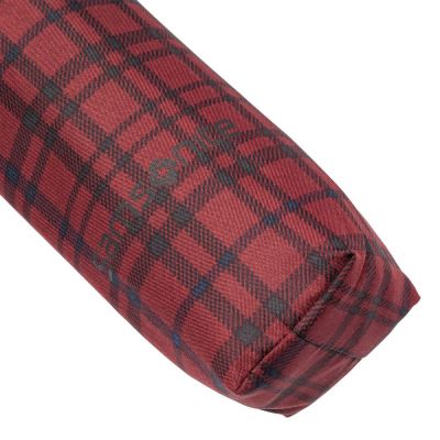 Складной зонт Wood Classic S, красный в клетку-4