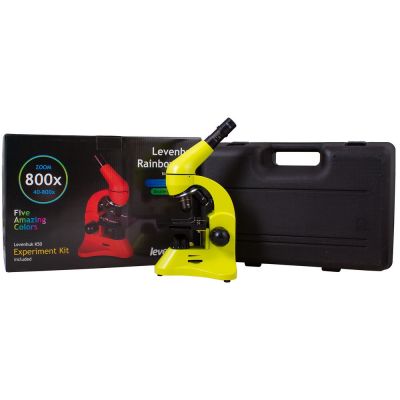 Монокулярный микроскоп Rainbow 50L с набором для опытов, зеленое яблоко-8