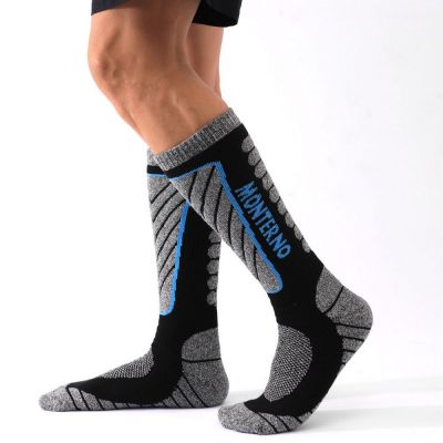 Термоноски мужские высокие Monterno Sport, черные с серым-3