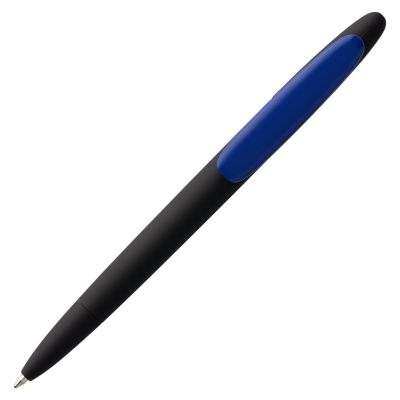 Ручка шариковая Prodir DS5 TRR-P Soft Touch, черная с синим-3