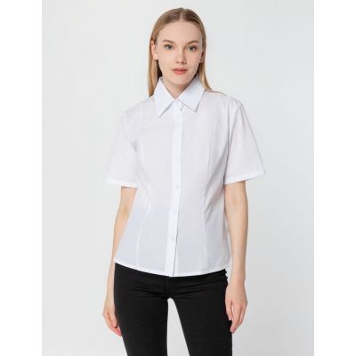 Рубашка женская с коротким рукавом Collar, белая-3