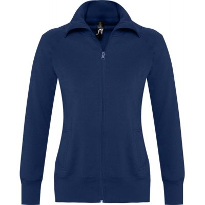 Толстовка женская на молнии Soda 280 темно-синяя-0